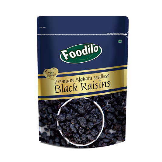 Premium Seedless Afghani Black Raisins (1 Kg)
